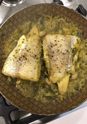 Una foto de Filet de brótola con cúrcuma