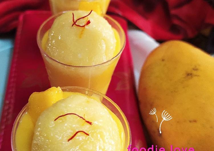 Recipe of Perfect Mango Rasgulla with mango shots