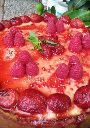 Una foto de New York cheesecake
