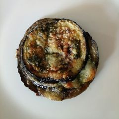 Aubergine and pesto stack A picture of Aubergine and pesto stack.
