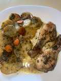 Pollo y patatas asadas