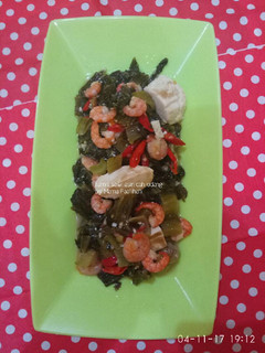 Foto resep Tumis sawi asin cah udang