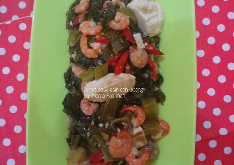 Resep Tumis sawi asin cah udang Anti Gagal