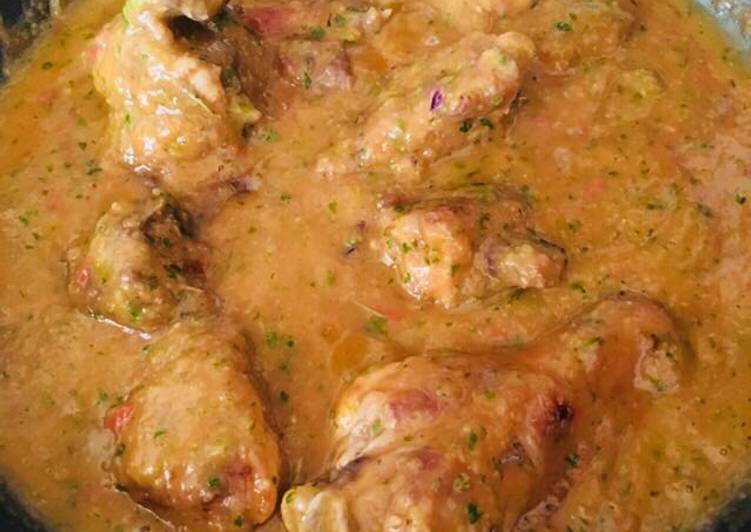 Recipe of Perfect Grilled chicken in coconut dhania sauce