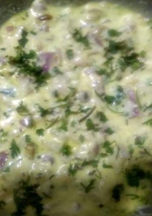A picture of Brinjal Raita.
