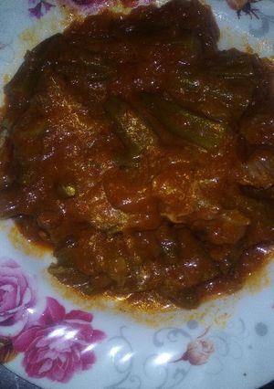 صورة لوصفة طبيخ الباميه
