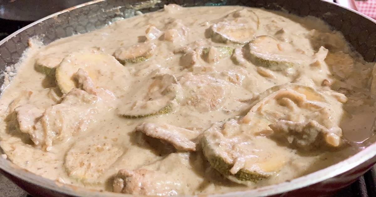 Fajitas de pollo a la crema en salsa verde Receta de Charly Yarce- Cookpad