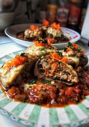 A picture of Baked Portobello.