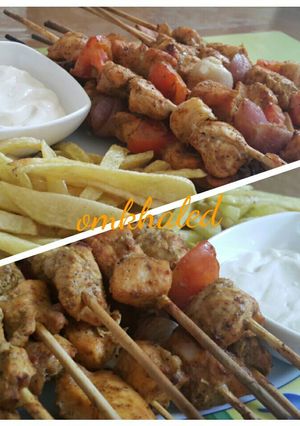 صورة لوصفة شيش طاووق بالفرن