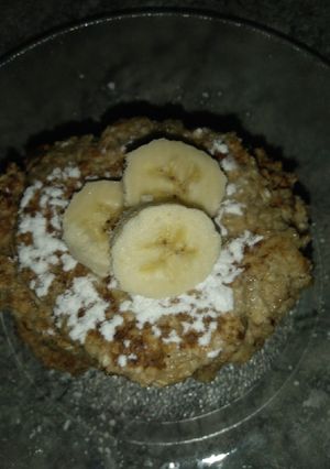 Una foto de Panqueques de avena y banana 🍌😋