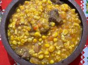 Una foto de locro de maiz