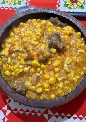 Una foto de Locro de Choclo o maíz 🌽🍲