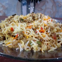 A picture of Beef Qeema Biryani.