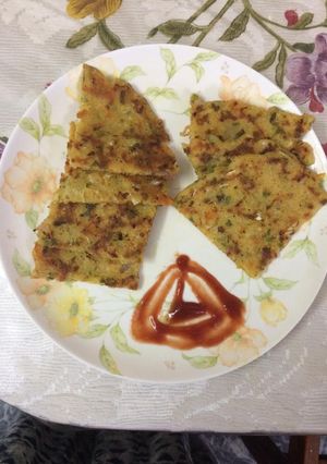 A picture of Suji / semolina Chilla.