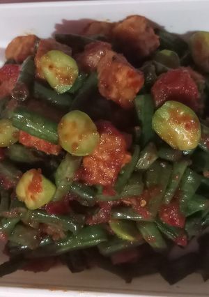 Foto resep Tumis kacang tempe+ pete