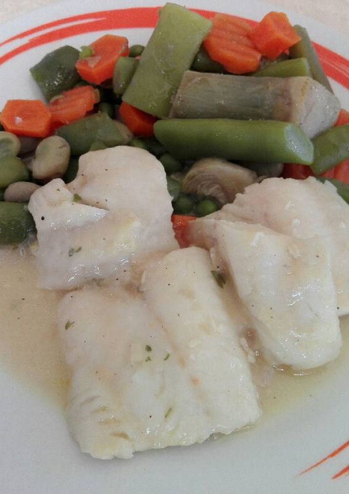 Una foto de Abadejo en Salsa Velouté Fina