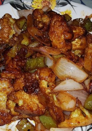 A picture of Gobhi Manchurian.