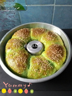Foto resep Roti Sobek Pandan isi Cokelat dan Gula Mentega
