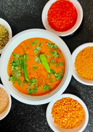 A picture of Panchratna Dal (Dhaba style Dal Tadka).