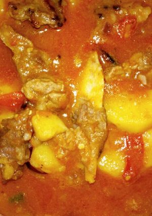 A picture of Stewed potatoes beef.