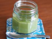 A picture of matcha pudding