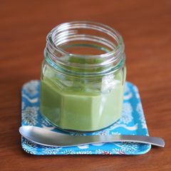 A picture of Soy Milk MATCHA Pudding.