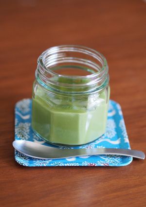 A picture of Soy Milk MATCHA Pudding.