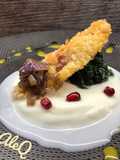Triglia croccante con crema di bufala