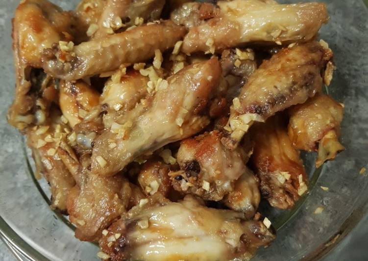 Alitas al ajillo con Vinagre