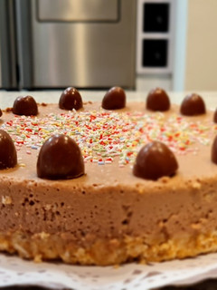 Una foto de Tarta de Petit Suisse de chocolate