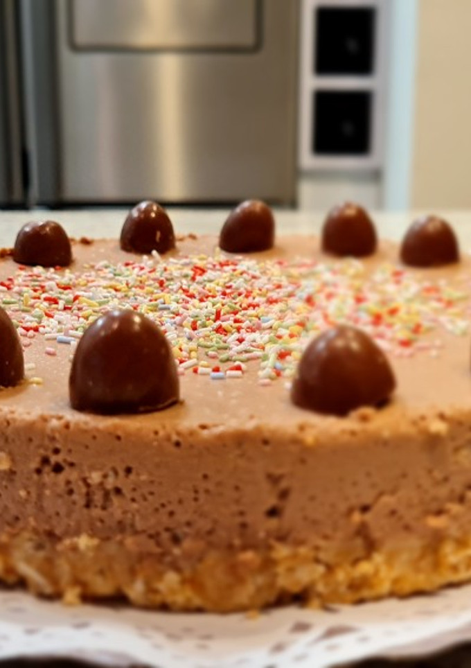Una foto de Tarta de Petit Suisse de chocolate