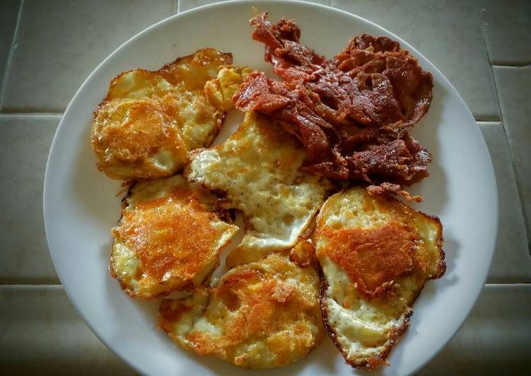 Cheese-Fried Bacon and Eggs