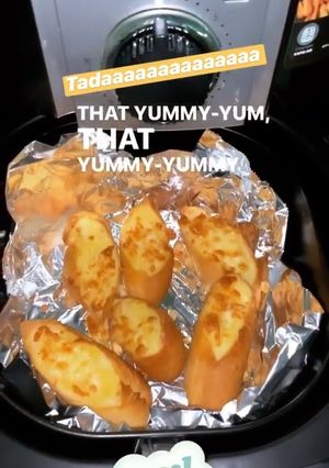 Hình của món Bánh mì bơ phô mai vô cùng đơn giản (chay).