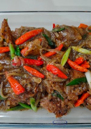 Foto resep Ayam goreng Krispy Lada Hitam (Chicken Crispy With Black pepper Sauce)