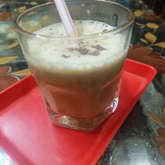 A picture of Custard powder and Coffee drink.