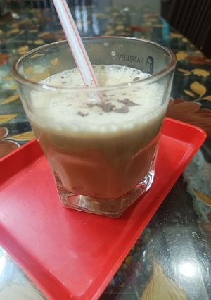 A picture of Custard powder and Coffee drink.