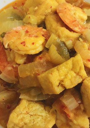 Foto resep Udang tahu saus padang