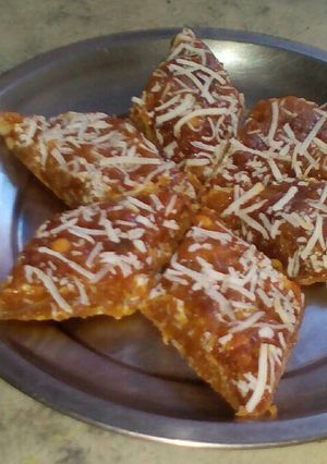 A picture of Mawa dry fruit burfi.