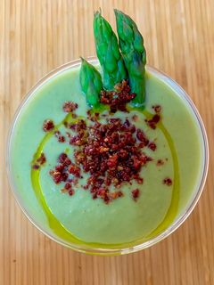 Una foto de Crema de guisantes