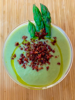 Una foto de Crema de guisantes