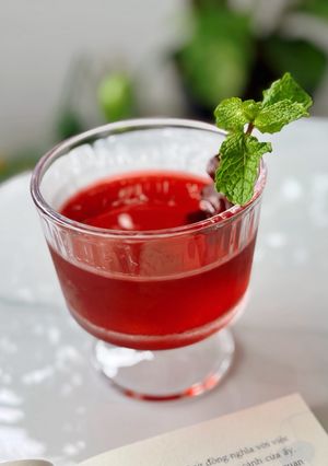 Hình của món Siro mận ngâm lạnh.