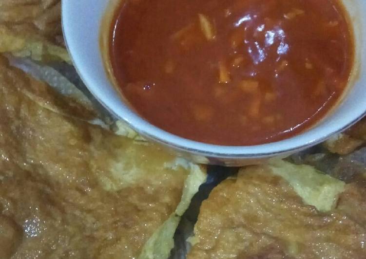 Telur dadar saus pedas manis