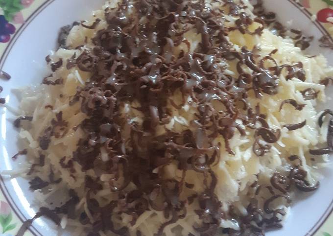 Cara Gampang Menyiapkan Tansu keco (ketan susu keju coklat), Enak Banget