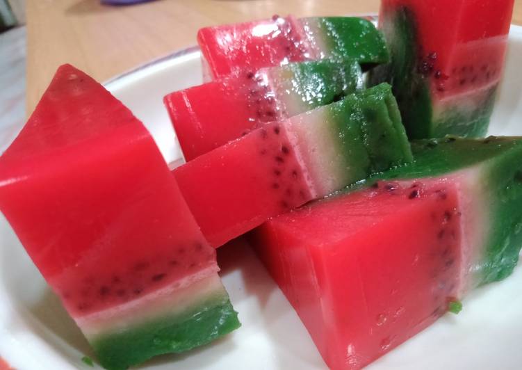 Langkah Mudah untuk Menyiapkan Puding Semangka 🍉 Anti Gagal