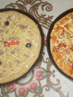 صورة لوصفة بيتزا الصلصة البيضاء
