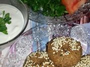 A picture of beans with sesame seeds