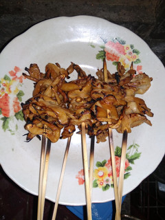 Foto resep Sate jamur tiram dan bumbu kacang