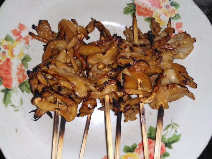 Cara Gampang Membuat Sate jamur tiram dan bumbu kacang, Bikin Ngiler