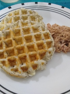 Una foto de Waffle de yuca y chía