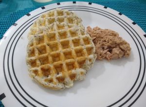 Una foto de Waffle de yuca y chía